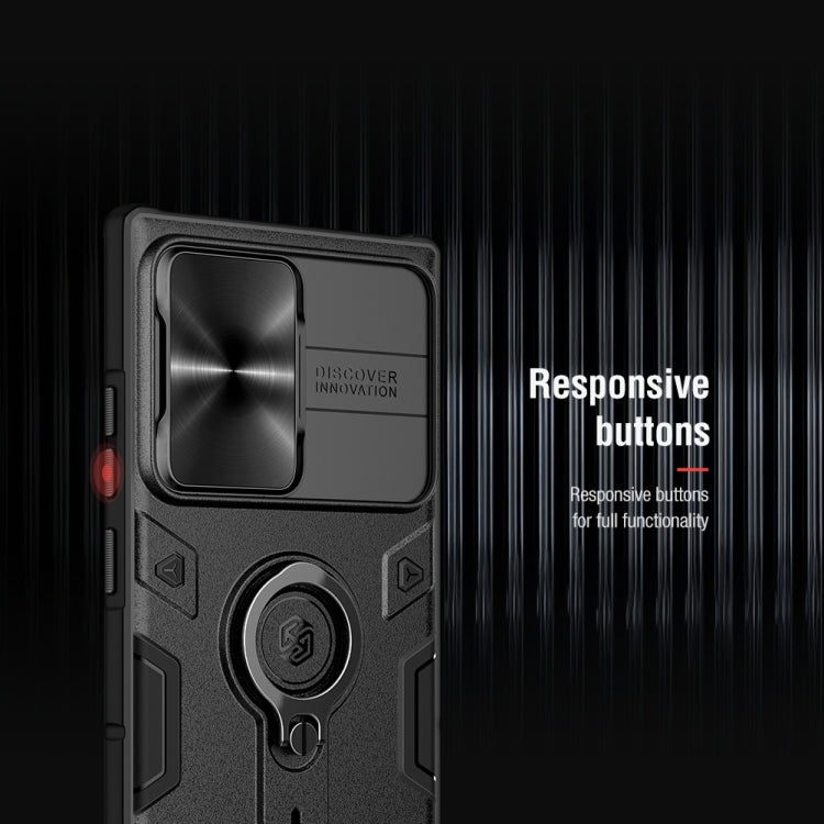 For Samsung Galaxy Note 20 Ultra NILLKIN Shockproof CamShield Armor Protective Case with Invisible Ring Holder