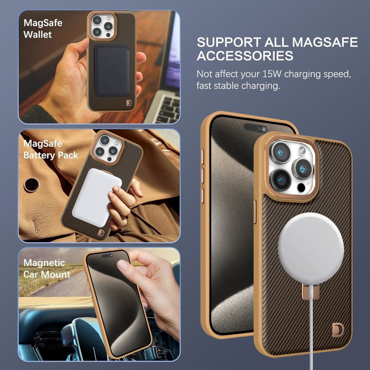 For iPhone 16 Pro Carbon Fiber MagSafe Holder Phone Case