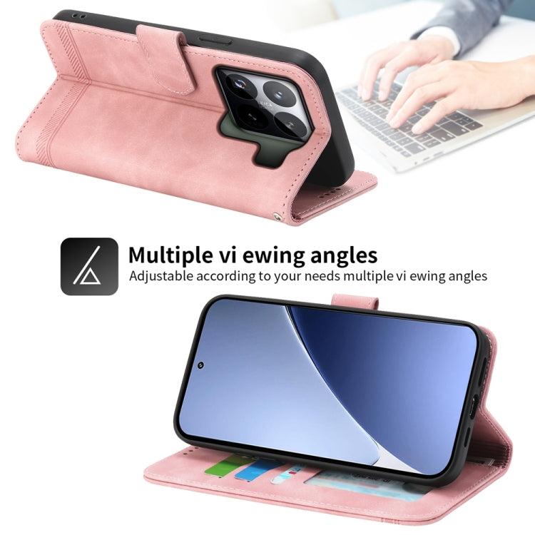For Xiaomi 15 Dierfeng Dream Line TPU Hybrid PU Leather Phone Case