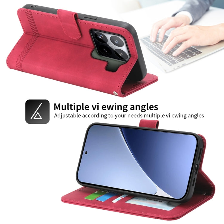 For Xiaomi 15 Dierfeng Dream Line TPU Hybrid PU Leather Phone Case