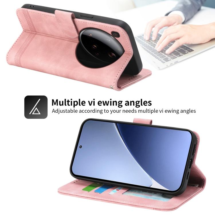 For Xiaomi 15 Ultra Dierfeng Dream Line TPU Hybrid PU Leather Phone Case