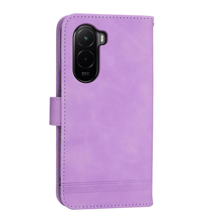 For Xiaomi Poco M7 4G 169mm Dierfeng Dream Line TPU Hybrid PU Leather Phone Case