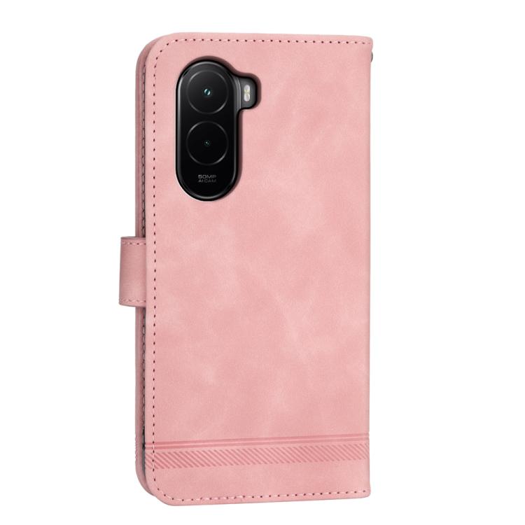 For Xiaomi Poco M7 4G 169mm Dierfeng Dream Line TPU Hybrid PU Leather Phone Case