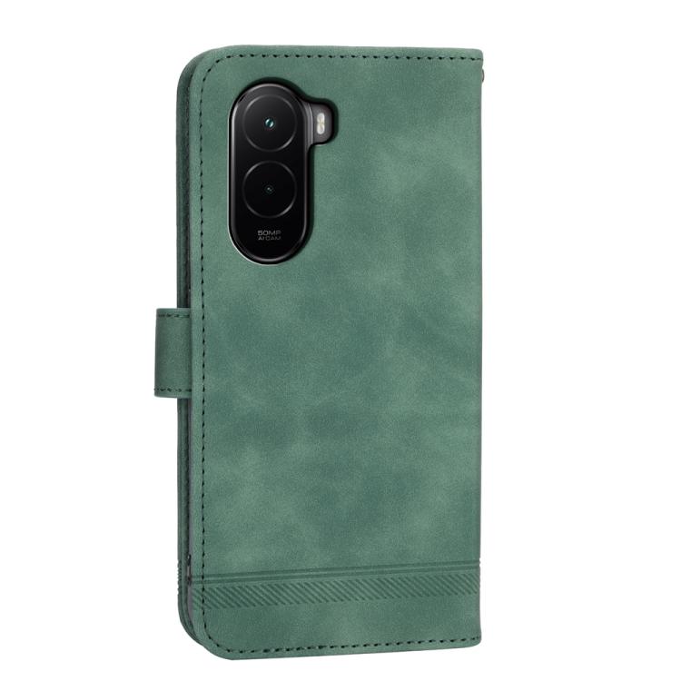 For Xiaomi Poco M7 4G 169mm Dierfeng Dream Line TPU Hybrid PU Leather Phone Case
