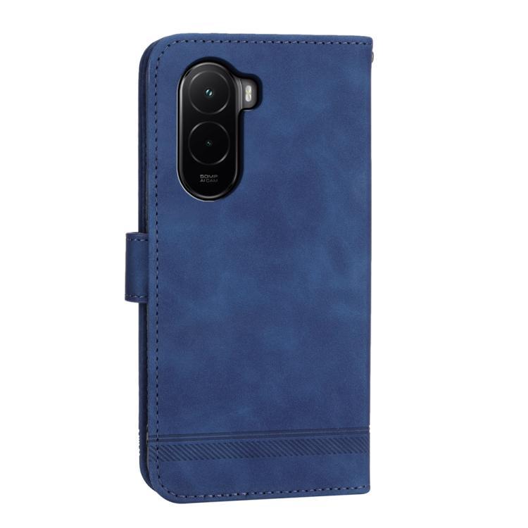 For Xiaomi Poco M7 4G 169mm Dierfeng Dream Line TPU Hybrid PU Leather Phone Case