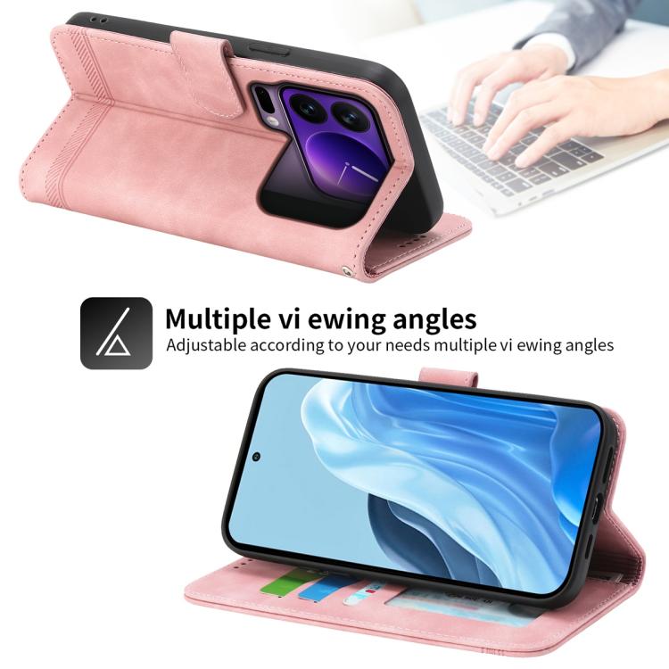 For Xiaomi 17 Pro Dierfeng Dream Line TPU Hybrid PU Leather Phone Case