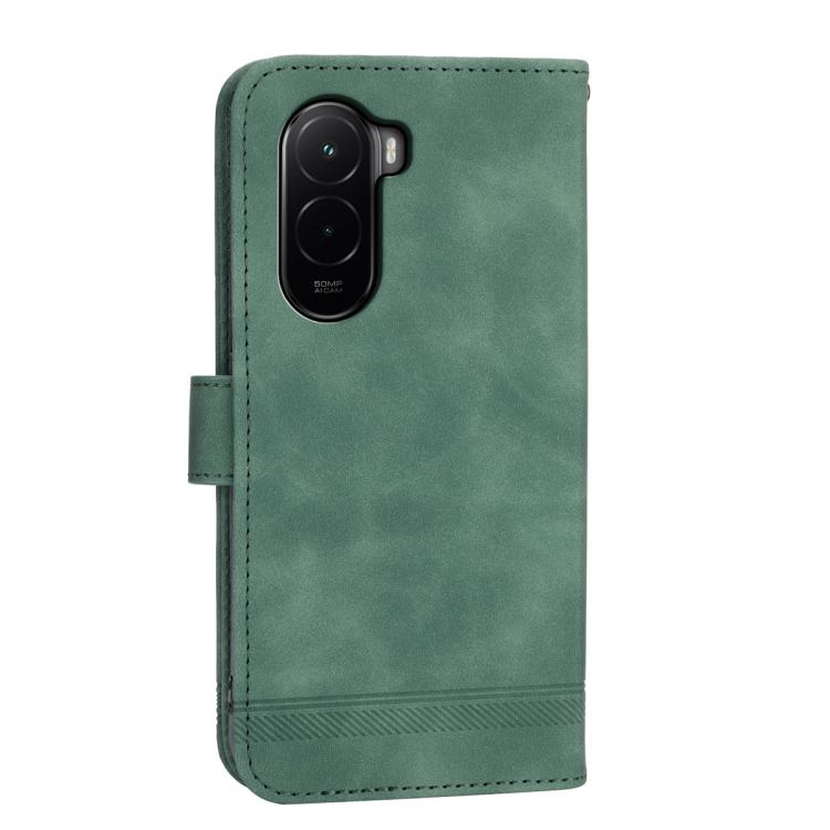 For Xiaomi Poco M7 4G 171mm Dierfeng Dream Line TPU Hybrid PU Leather Phone Case