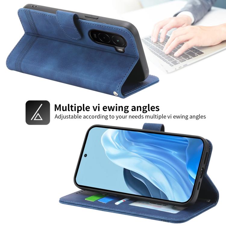 For Xiaomi Poco M7 4G 171mm Dierfeng Dream Line TPU Hybrid PU Leather Phone Case