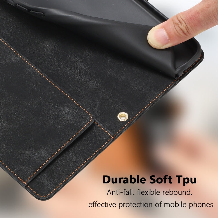 For iPhone 11 Tulips Embossed Leather Phone Case with Lanyard