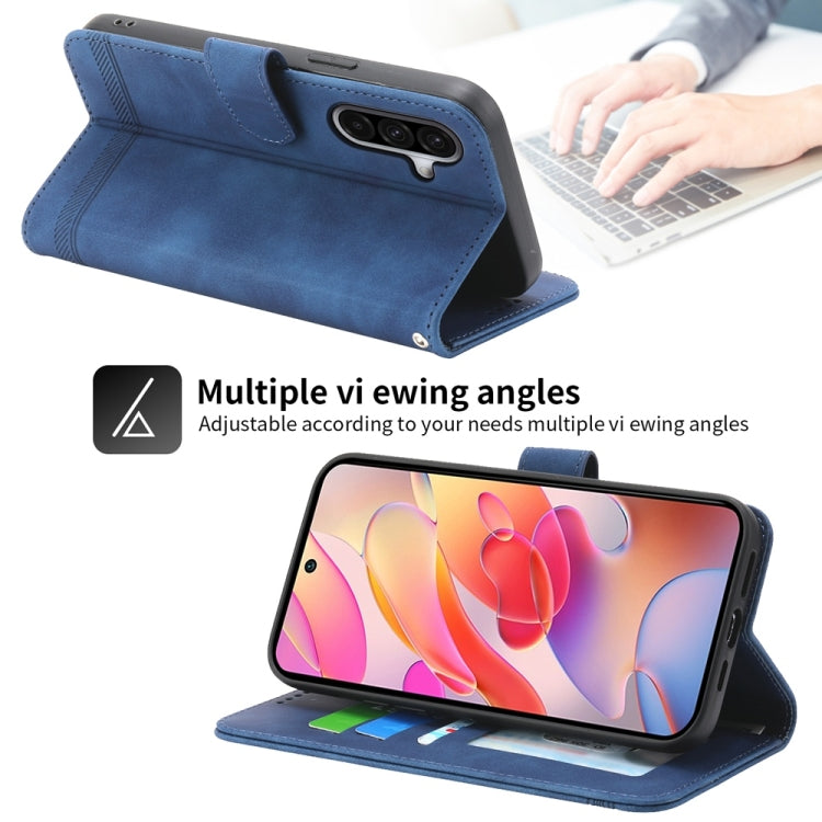 For Samsung Galaxy A36 Dierfeng Dream Line TPU Hybrid PU Leather Phone Case