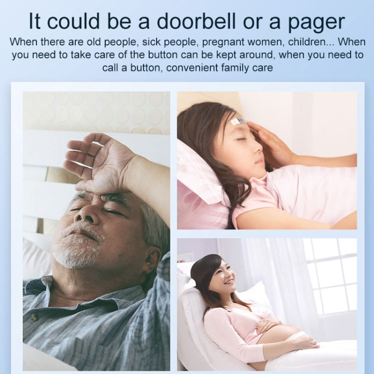 A20 Pro Plug in Free Waterproof Rechargeable Long-distance Wireless Doorbell, Plug:EU Plug - Black