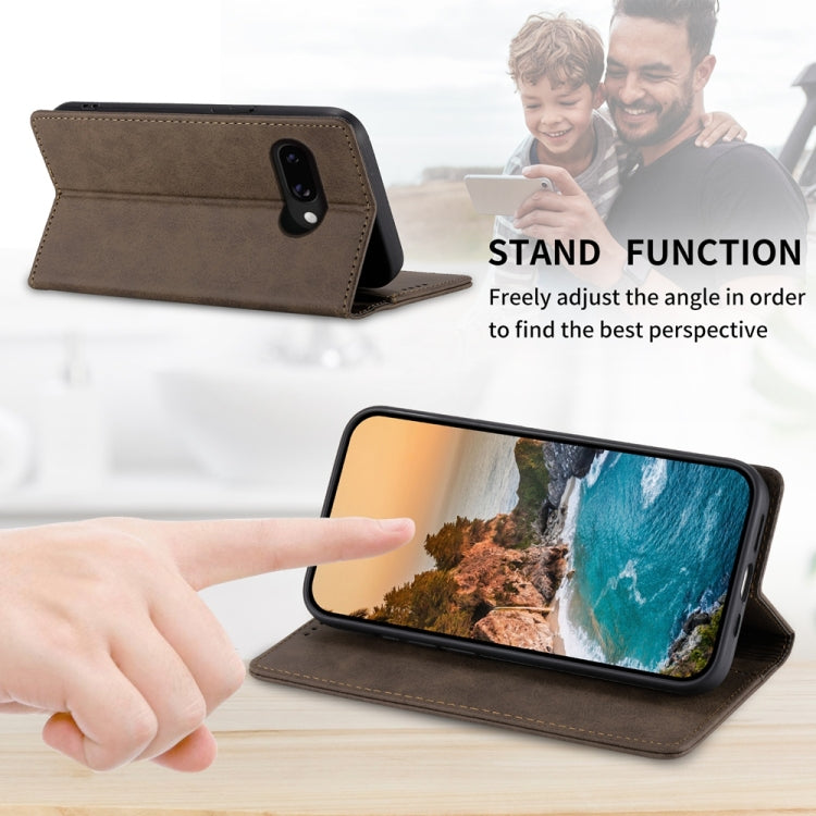 For Google Pixel 9a Business Solid Color Magnetic RFID Leather Phone Case