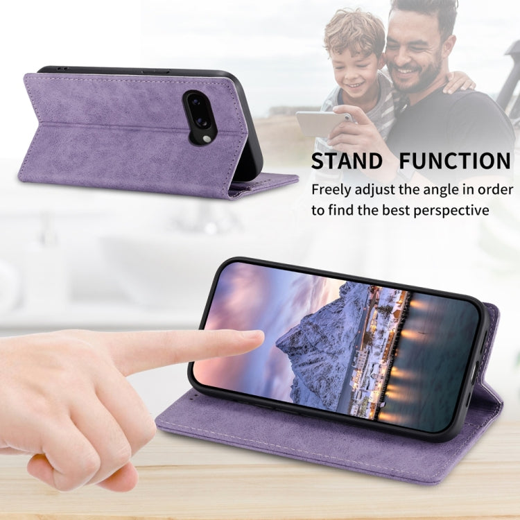 For Google Pixel 9a Business Solid Color Magnetic RFID Leather Phone Case