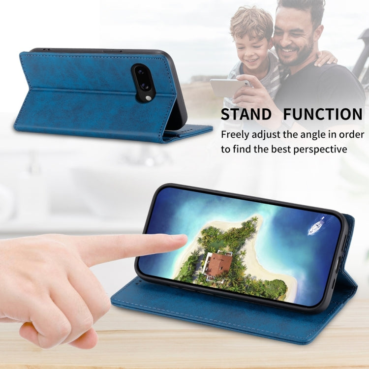 For Google Pixel 9a Business Solid Color Magnetic RFID Leather Phone Case
