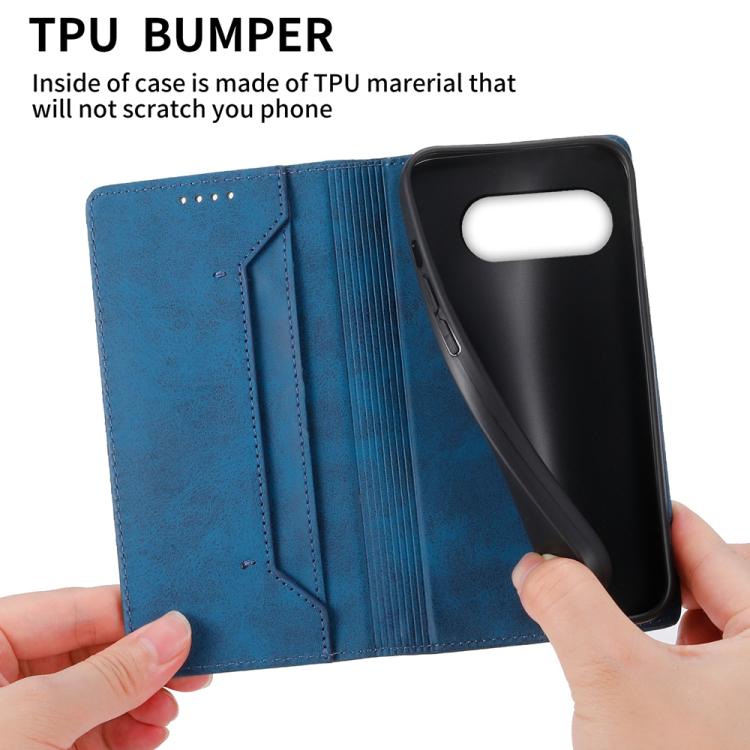 For Google Pixel 10a Business Solid Color Magnetic RFID Leather Phone Case