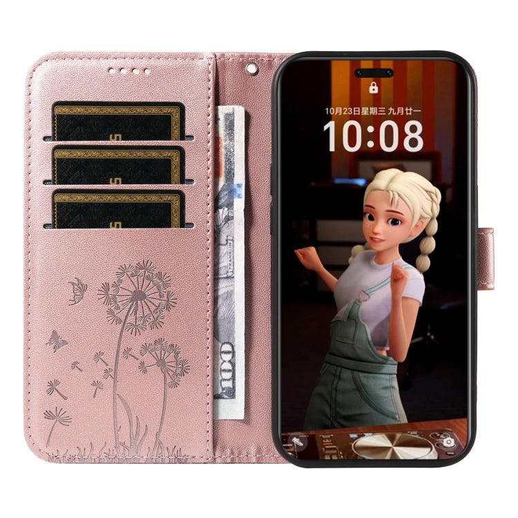 For Honor Magic7 Pro Dandelion Embossed Pattern Flip Leather Phone Case