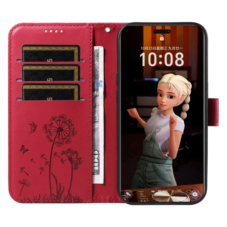 For Honor Magic7 Pro Dandelion Embossed Pattern Flip Leather Phone Case