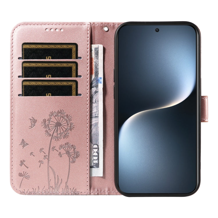 For Honor Magic7 5G Dandelion Embossed Pattern Flip Leather Phone Case