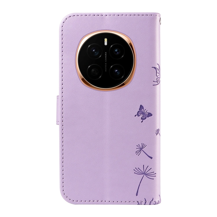For Honor Magic7 5G Dandelion Embossed Pattern Flip Leather Phone Case