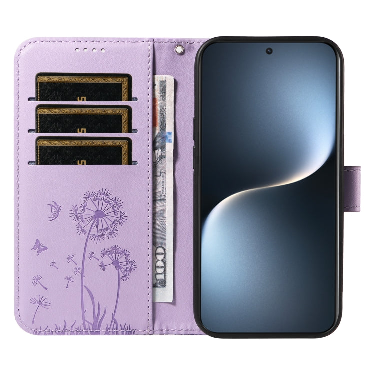 For Honor Magic7 5G Dandelion Embossed Pattern Flip Leather Phone Case
