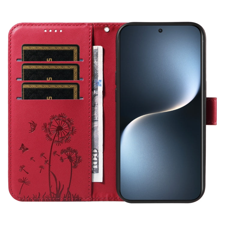 For Honor Magic7 5G Dandelion Embossed Pattern Flip Leather Phone Case