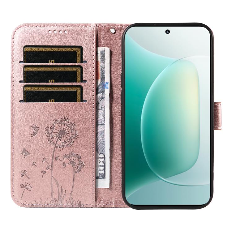 For Honor 300 Dandelion Embossed Pattern Flip Leather Phone Case