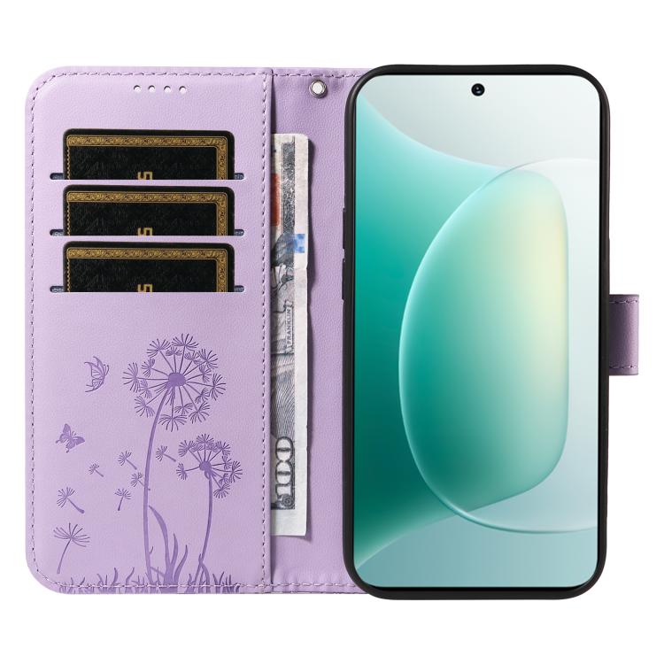 For Honor 300 Dandelion Embossed Pattern Flip Leather Phone Case