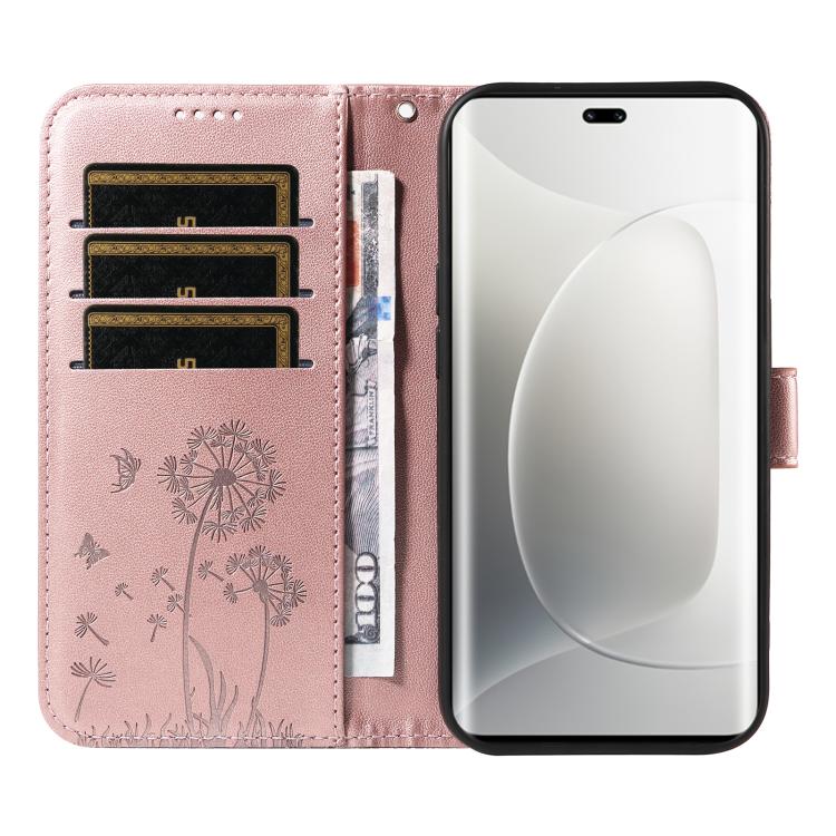 For Honor 300 Pro / 300 Ultra Dandelion Embossed Pattern Flip Leather Phone Case