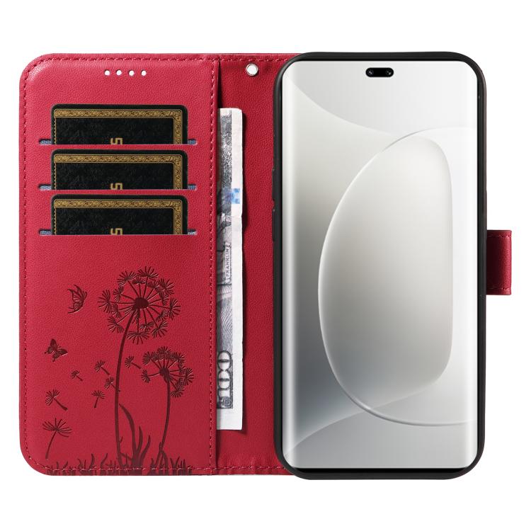 For Honor 300 Pro / 300 Ultra Dandelion Embossed Pattern Flip Leather Phone Case