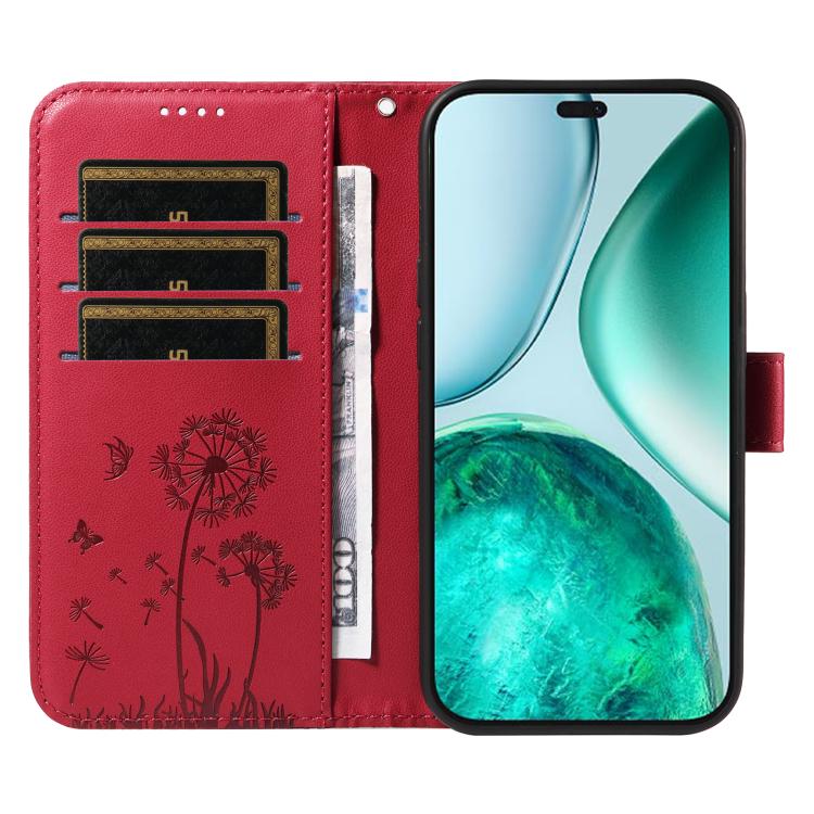 For Honor X8c 4G Global Dandelion Embossed Pattern Flip Leather Phone Case