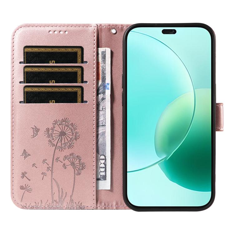 For Honor 400 Lite Global Dandelion Embossed Pattern Flip Leather Phone Case