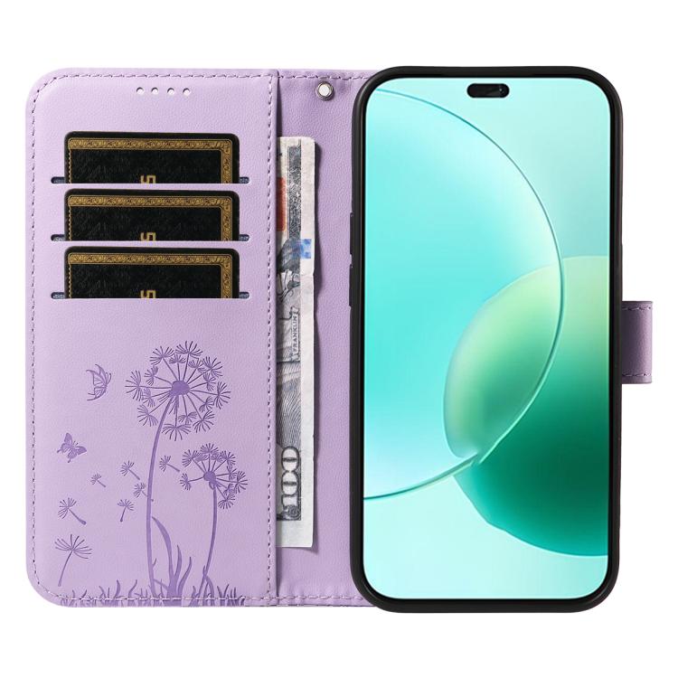 For Honor 400 Lite Global Dandelion Embossed Pattern Flip Leather Phone Case