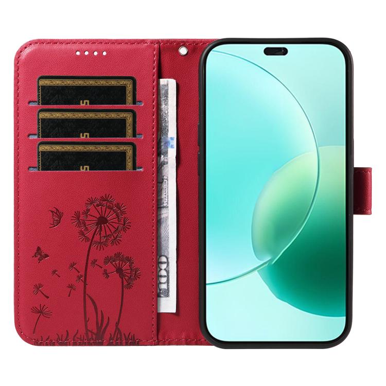 For Honor 400 Lite Global Dandelion Embossed Pattern Flip Leather Phone Case