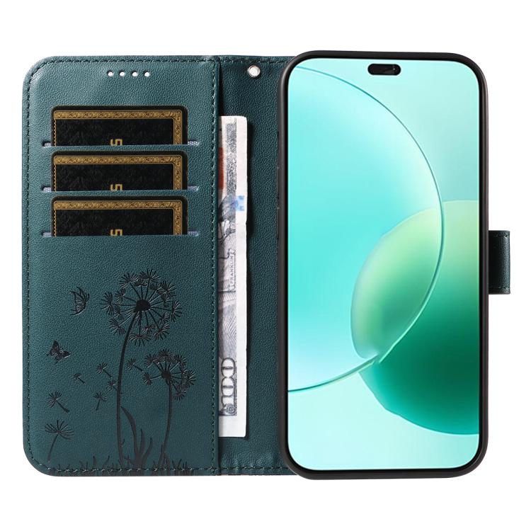 For Honor 400 Lite Global Dandelion Embossed Pattern Flip Leather Phone Case