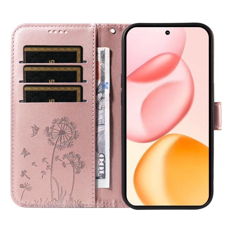 For Honor 400 Global 156.5mm Dandelion Embossed Pattern Flip Leather Phone Case