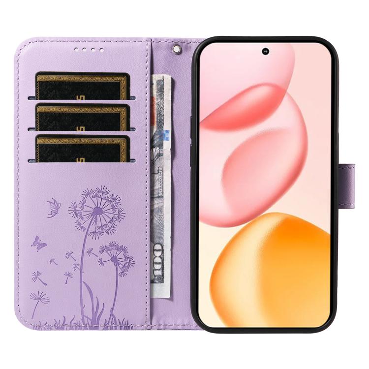 For Honor 400 Global 156.5mm Dandelion Embossed Pattern Flip Leather Phone Case