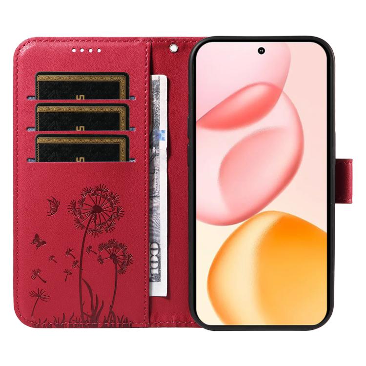 For Honor 400 Global 156.5mm Dandelion Embossed Pattern Flip Leather Phone Case
