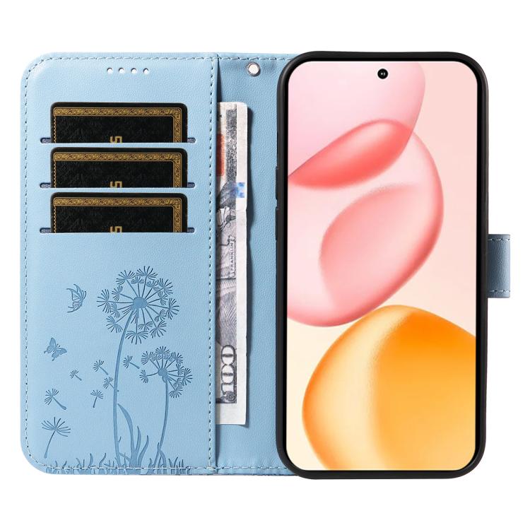 For Honor 400 Global 156.5mm Dandelion Embossed Pattern Flip Leather Phone Case
