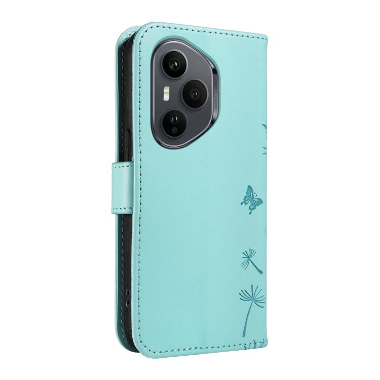 For Honor 400 Pro Global 160.8mm Dandelion Embossed Pattern Flip Leather Phone Case