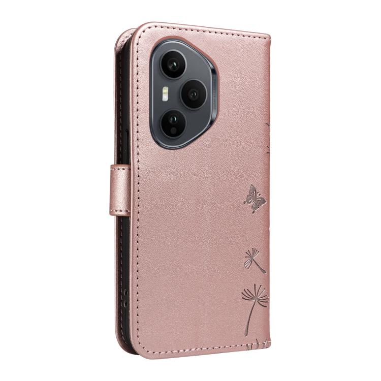 For Honor 400 Pro Global 160.8mm Dandelion Embossed Pattern Flip Leather Phone Case
