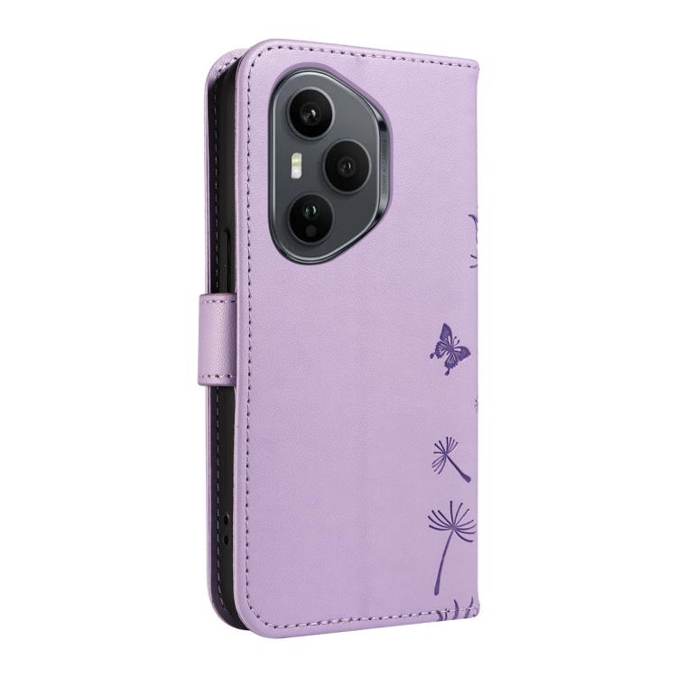 For Honor 400 Pro Global 160.8mm Dandelion Embossed Pattern Flip Leather Phone Case