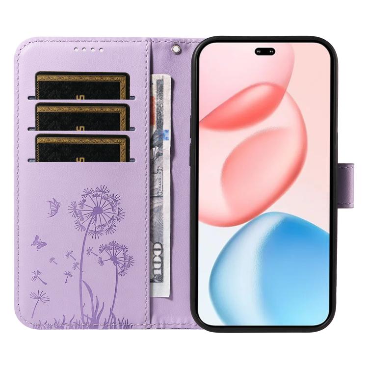 For Honor 400 Pro Global 160.8mm Dandelion Embossed Pattern Flip Leather Phone Case