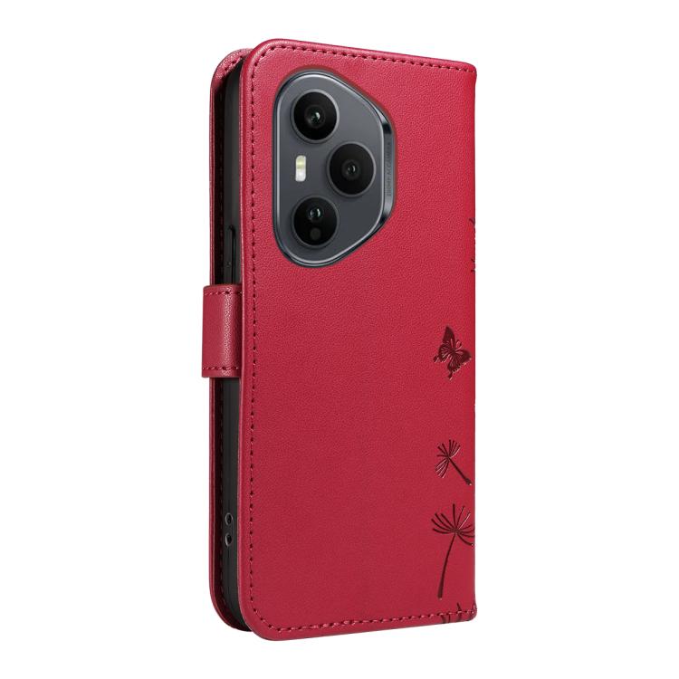 For Honor 400 Pro Global 160.8mm Dandelion Embossed Pattern Flip Leather Phone Case