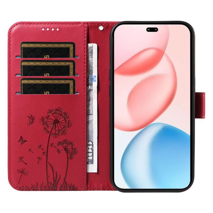 For Honor 400 Pro Global 160.8mm Dandelion Embossed Pattern Flip Leather Phone Case