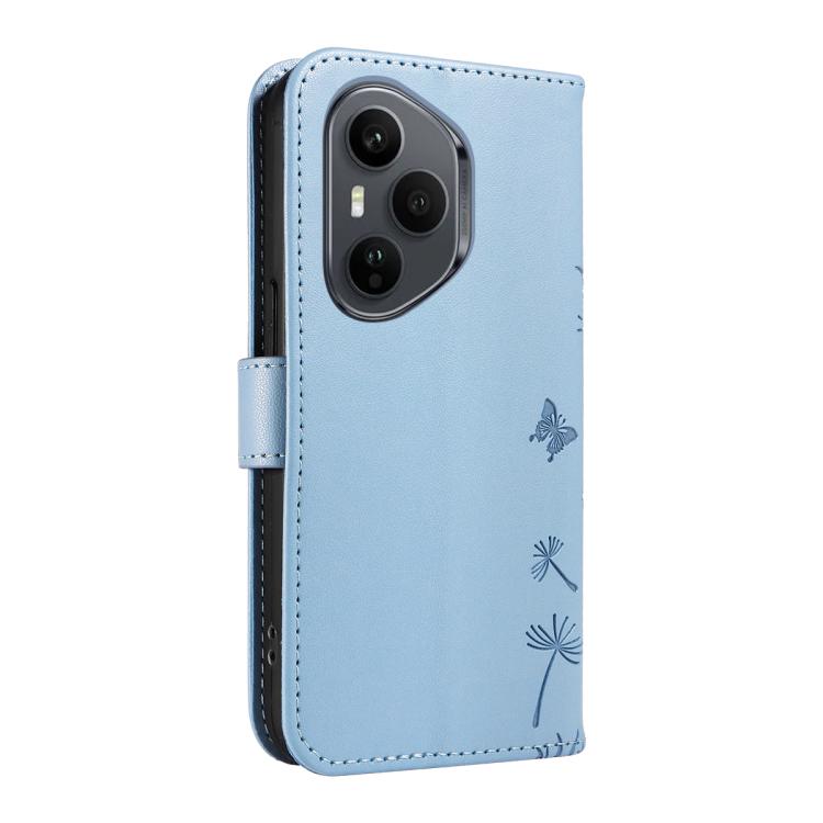 For Honor 400 Pro Global 160.8mm Dandelion Embossed Pattern Flip Leather Phone Case