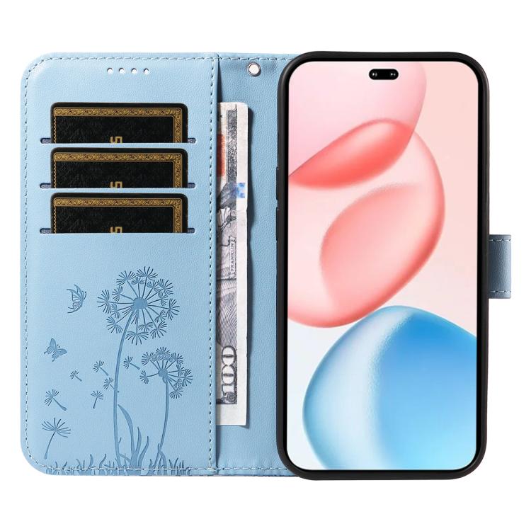 For Honor 400 Pro Global 160.8mm Dandelion Embossed Pattern Flip Leather Phone Case