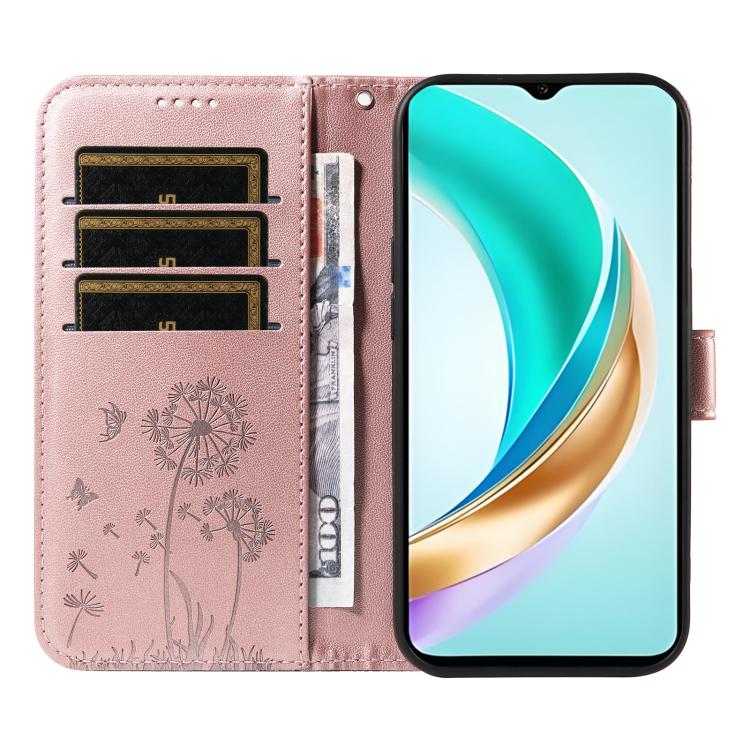 For Honor X6c / X6b / X6a / X5b Dandelion Embossed Pattern Flip Leather Phone Case