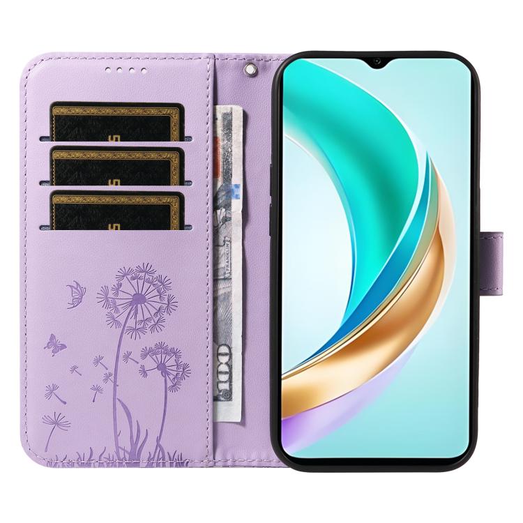 For Honor X6c / X6b / X6a / X5b Dandelion Embossed Pattern Flip Leather Phone Case