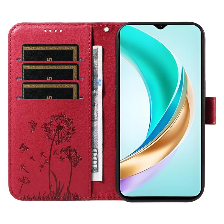 For Honor X6c / X6b / X6a / X5b Dandelion Embossed Pattern Flip Leather Phone Case