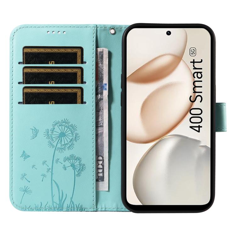 For Honor 400 Smart 5G Dandelion Embossed Pattern Flip Leather Phone Case